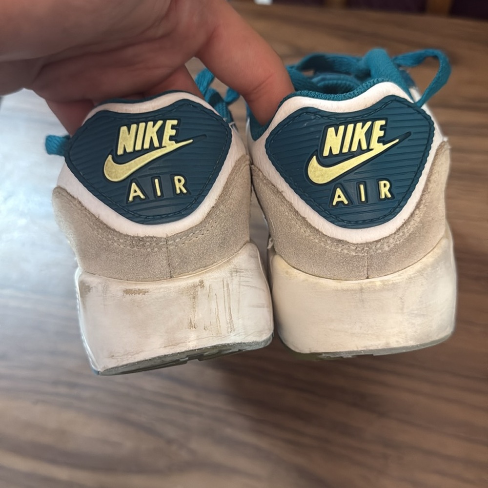 Kids Nike Air Max 90 LTR GS Trainers Turquoise/White - Picture 7 of 10